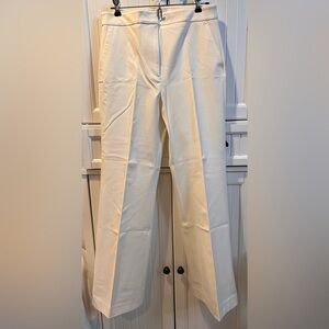 Boden White Cotton Wide Leg Pants NWT